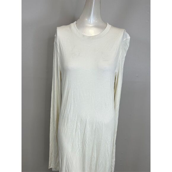 Toteme long-sleeve jersey dress meringue Size XL $520 - Picture 5 of 10